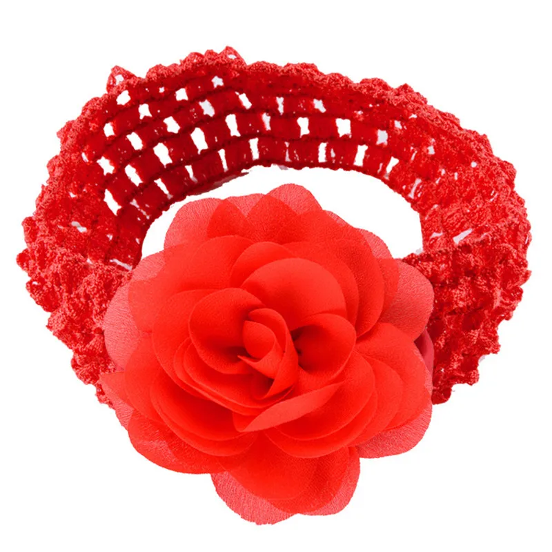 Elastic Baby Headbands Girls Lace Headband Chiffon Flower Hair Weave Band kids Accessories HFD157 | Детская одежда и обувь