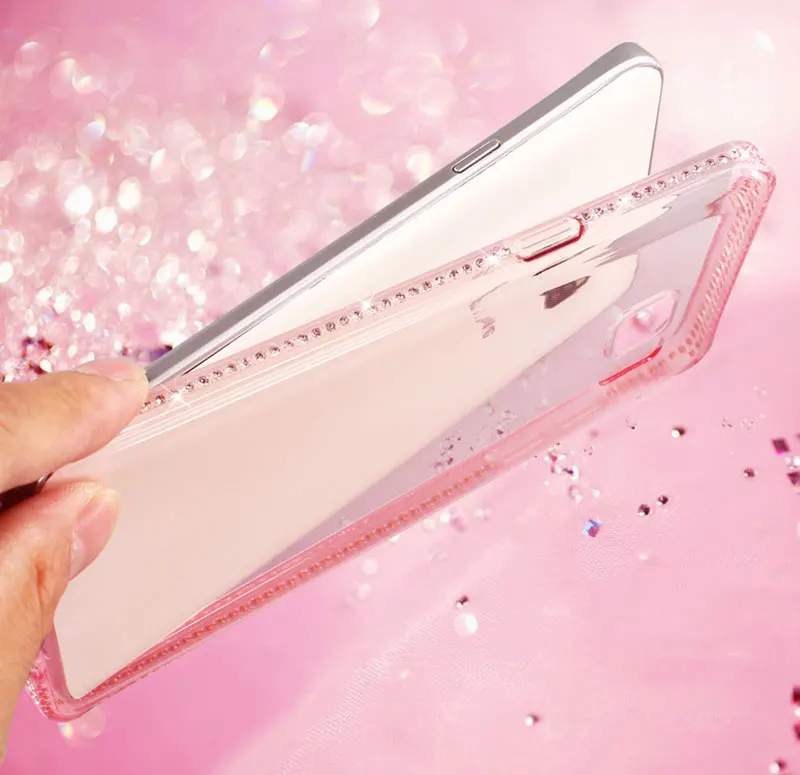 Чехол для Samsung Galaxy S10 plus A6 A8 блестящий прозрачный мягкий силиконовый чехол с