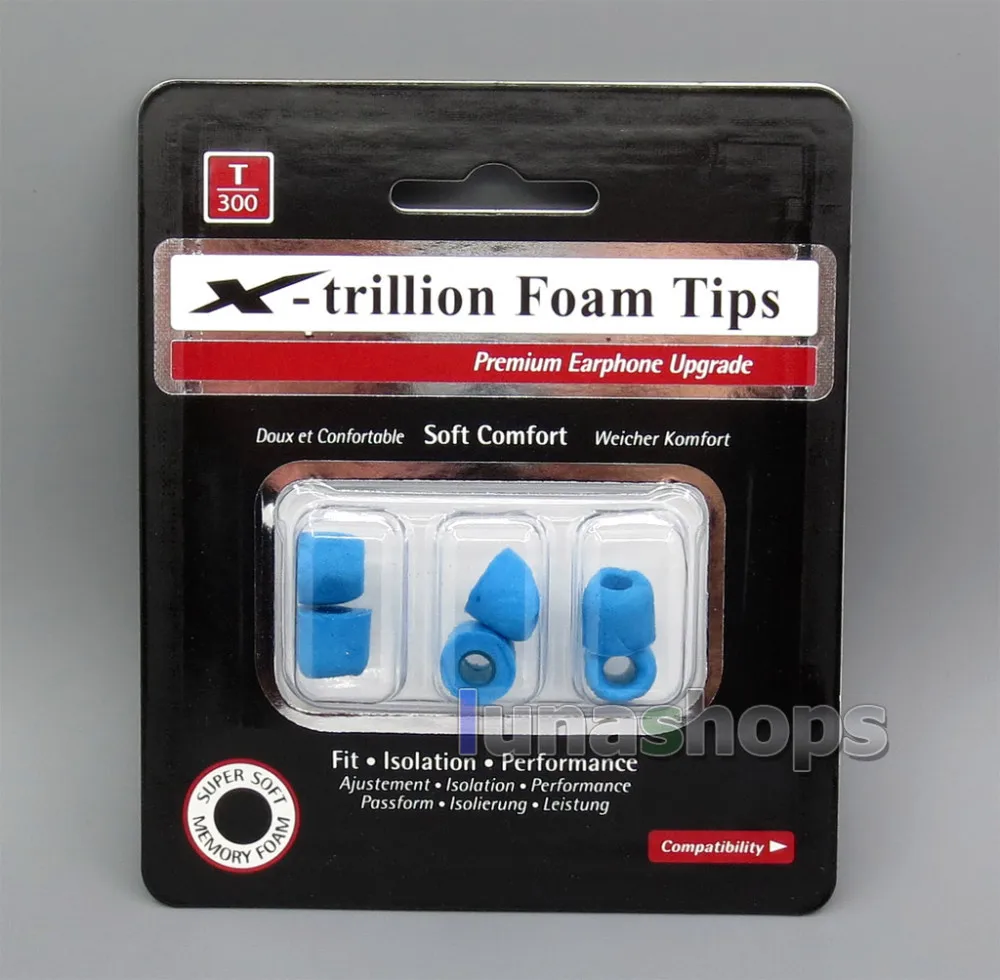 

LN005183 Premium Upgrade Earphone X-Trillion Foam Tips With Plastic Tube For Sony JVC Sennheiser etc.