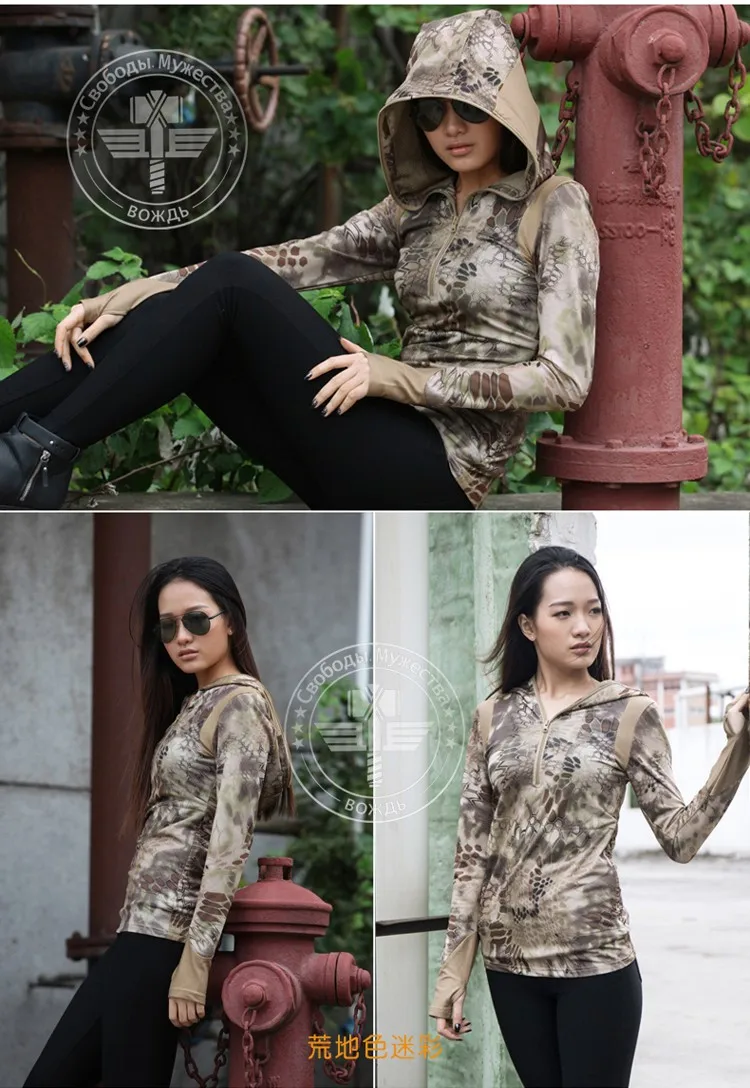Военная армейская страйкбольная уличная камуфляжная Женская толстовка Kryptek Typhon Camo, Охотничья быстросохнущая девушка, тактическая Толстовка для девочек