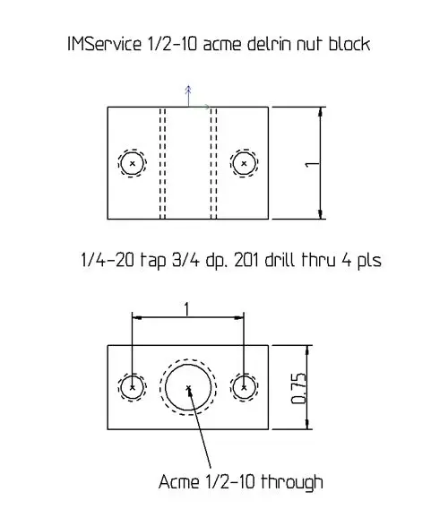 SWMAKER 2 шт. * 1/2 10 ACME DELRIN Гайка Блок RH для acme резьбовой стержень CNC|rh| |