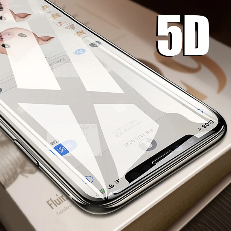 AOXIN 5D изогнутое полное покрытие из закаленного стекла для iPhone X Xs Max 6 6s 7 8 Plus Xr