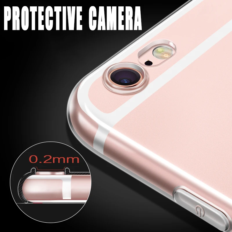 Прозрачный Ультратонкий Мягкий силиконовый чехол из ТПУ для iPhone 6 6S 7 8 Plus X Xs Max XR 11