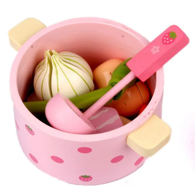 1 комплект Детские деревянные игрушки ролевые игры кухонные резка овощей