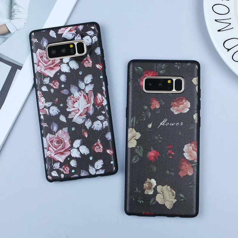 ТПУ чехол для Samsung Galaxy Note 8 S7 Edge S9 Plus A3 A5 A7 2016 2017 J2 Pro J3 J7 2018 J5 Силиконовые Цветочные