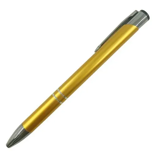 Gold yellow 20 шт Персонализированная металлическая шариковая ручка с гравировкой, персонализированный свадебный подарок, свадебный подарок, настраиваемый рекламный подарок - Цвет: Gold yellow
