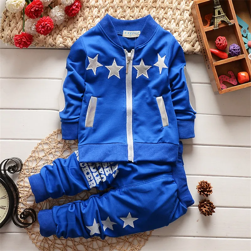 2018 Baby Boy clothing set boy sports suit children christmas girls tracksuit clothes T shirt+pant |