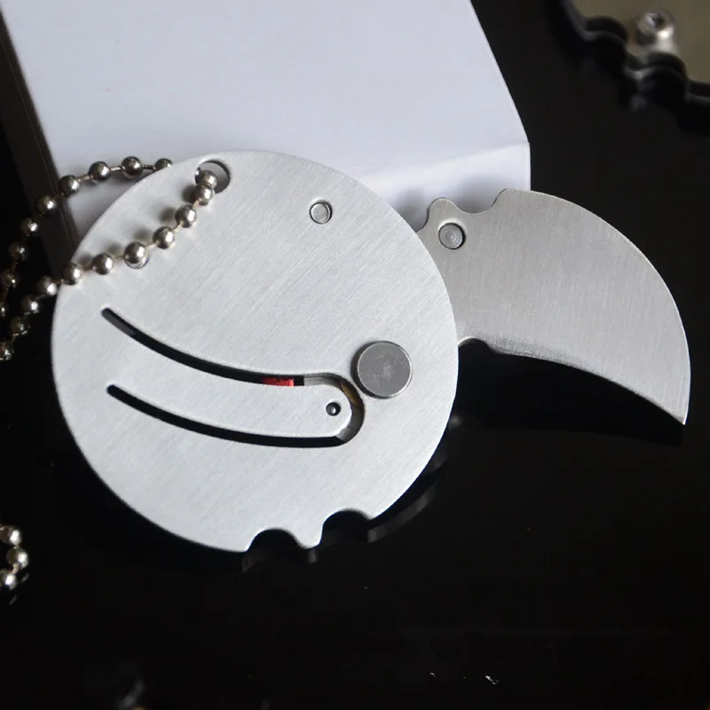 Multi - function coin knife outdoor EDC portable gadget mini key ring pendant without lock small folding tool | Спорт и развлечения