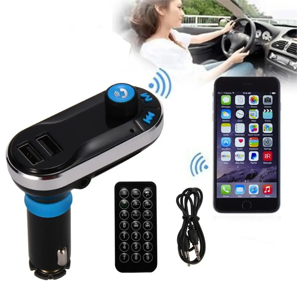 Bluetooth fm передатчик модуль Автомобильный комплект MP3 плееры с USB SD AUX в громкой