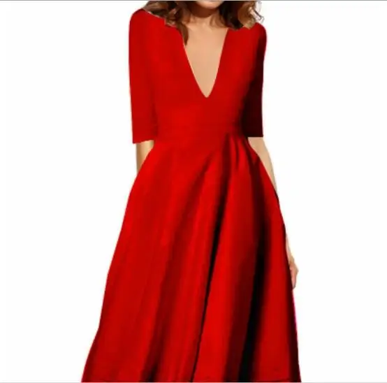 Style 4 TYJTJY винтажное осенне-летнее платье женское повседневное Элегантное Белое Бальное платье женские платья сексуальные длинные вечерние платья с v-образным вырезом размера плюс - Цвет: Style 4