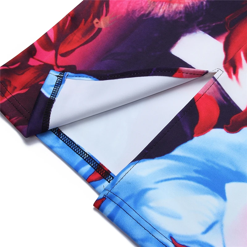 Женская юбка карандаш средней длины с высокой талией и цветочным принтом|midi