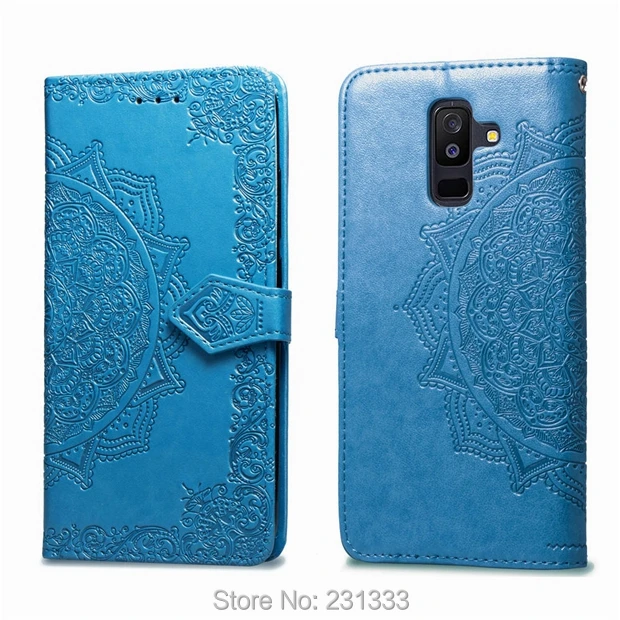 Кожаный чехол-кошелек C-ku с кошельком в виде цветов мандалы для Samsung Galaxy A6 PLUS Huawei Mate