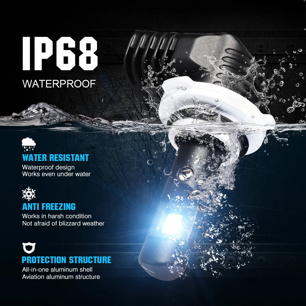 NOVSIGHT Новый 2 шт мини светодиод машины Фары H4 H7 H11 9005 9006 HB3 HB4 50 Вт 10000LM 6500K белые