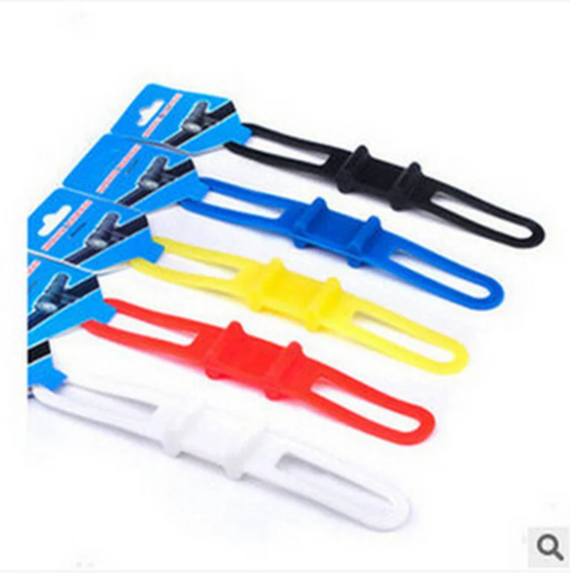 5 шт. эластичный бинт силиконовый ремешок горная дорога велосипедный фонарик