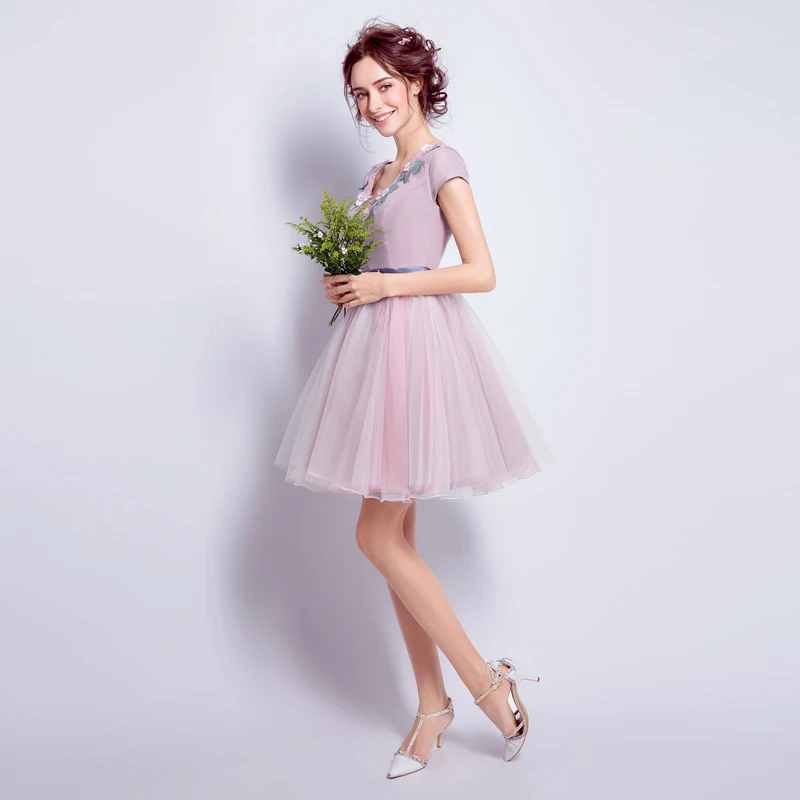 2017 Новый Дизайн для Ручной Платье Глубокий V-образным Вырезом Стэн и Тюль женские