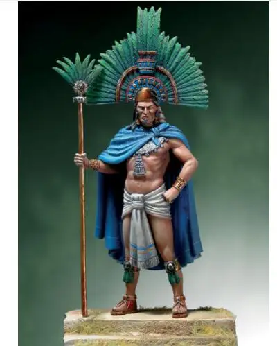 

1/32 54mm leader Moctezuma II, 54mm toy Resin Model Miniature Kit unassembly Unpainted
