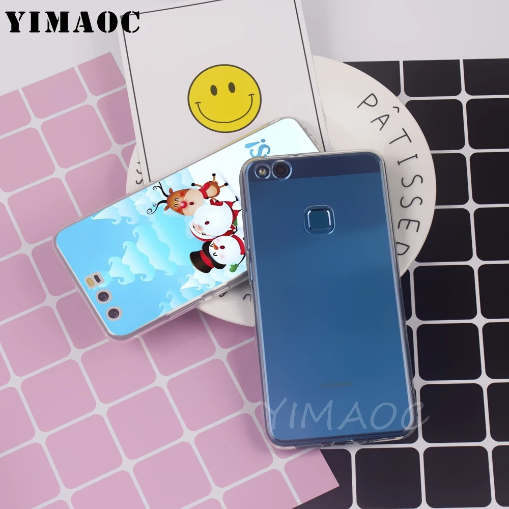 YIMAOC Рождественский снеговик самый замечательный мягкий чехол для Huawei P 8 9 10 20 30 Lite