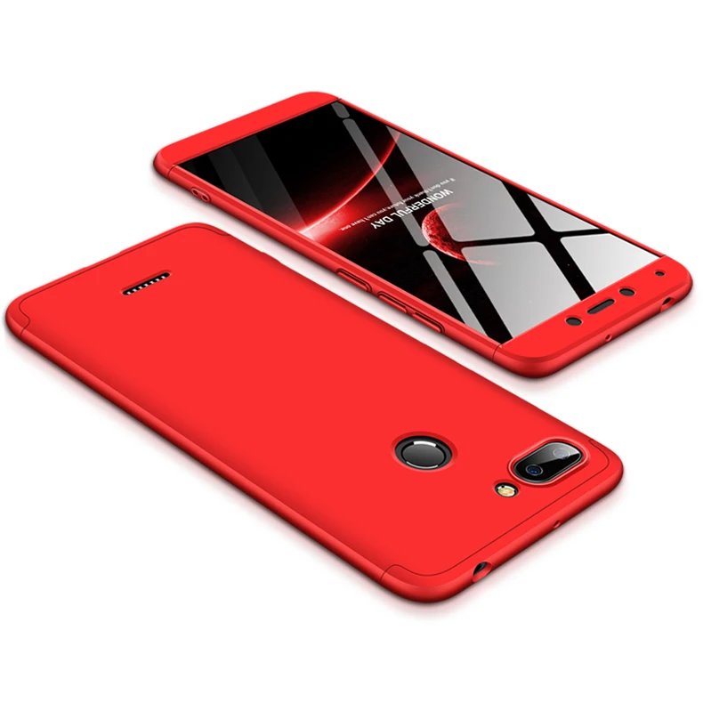 Для Xiaomi Redmi 6 чехол 360 градусов защищенный полный корпус чехол для телефона Xiaomi Redmi6 чехол противоударное покрытие+ стеклянная пленка Redmi 6 - Цвет: 6