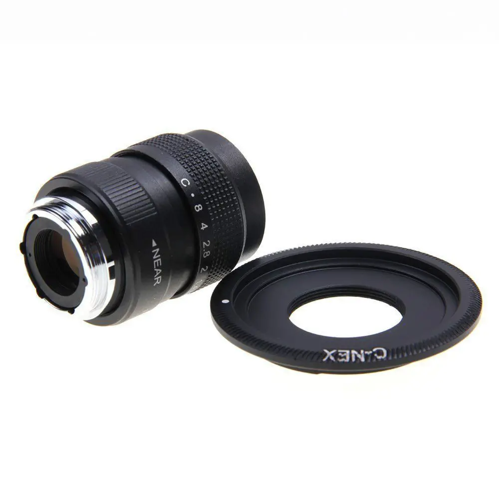 25 мм F1.4 CC TV lens + C Mount to Sony E:NEX3 NEX C3 A6000 A6500 5T NEX6 5 NEX7|fujian 25mm f1.4|tv lensfujian |
