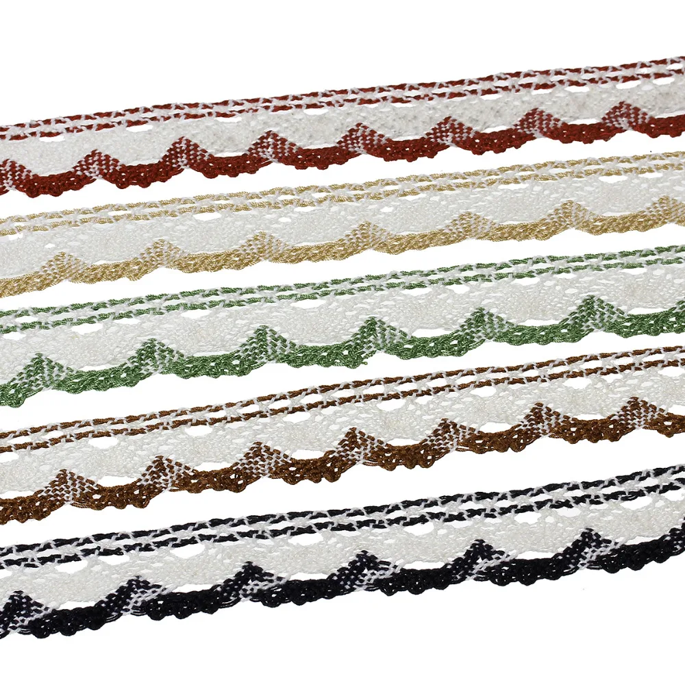 25 мм Кружева Хлопок Вязание крючком Diy Ручная работа Лоскутная кружевная Лента