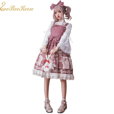 dress headwear shirt Крутая Готическая Лолита Женская Лолита платье JSK платье лолиты для девочек милое платье рубашка Милая Лолита косплей костюм для взрослых - Цвет: dress headwear shirt