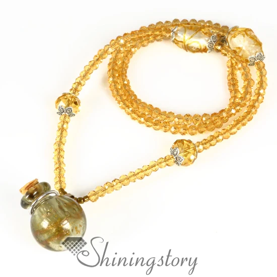 

glitter ball essential oil necklace diffuser jewelry handmade glass oil diffuser jewelry essential oil diffuser necklaces