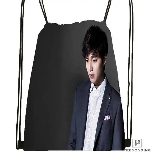 Пользовательский рюкзак Lee Min Ho Actor Drawstring сумка милый детский (Черная задняя часть)