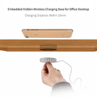 embedded wireless charger for desktop hidden wireless desktop furniture qi wireless hidden wireless charging base