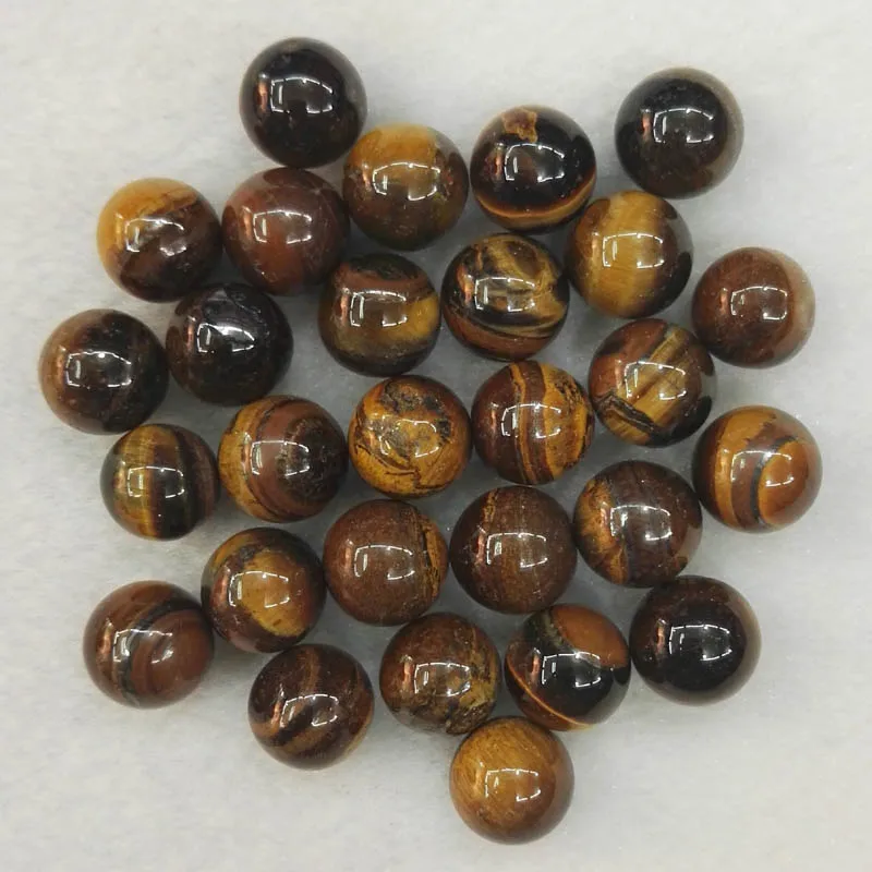 Круглые бусины шарики из натурального камня 10 мм без отверстий смешанные