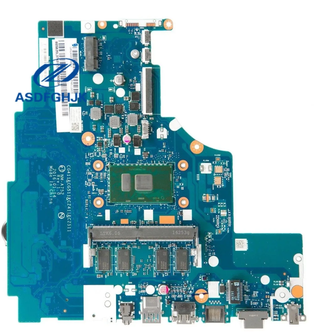 CG411 CG511 CZ411 CZ511 NM A752 для LENOVO IDEAPAD 310 15ISK Материнская плата ноутбука 5B20L37431 W I3 6100U