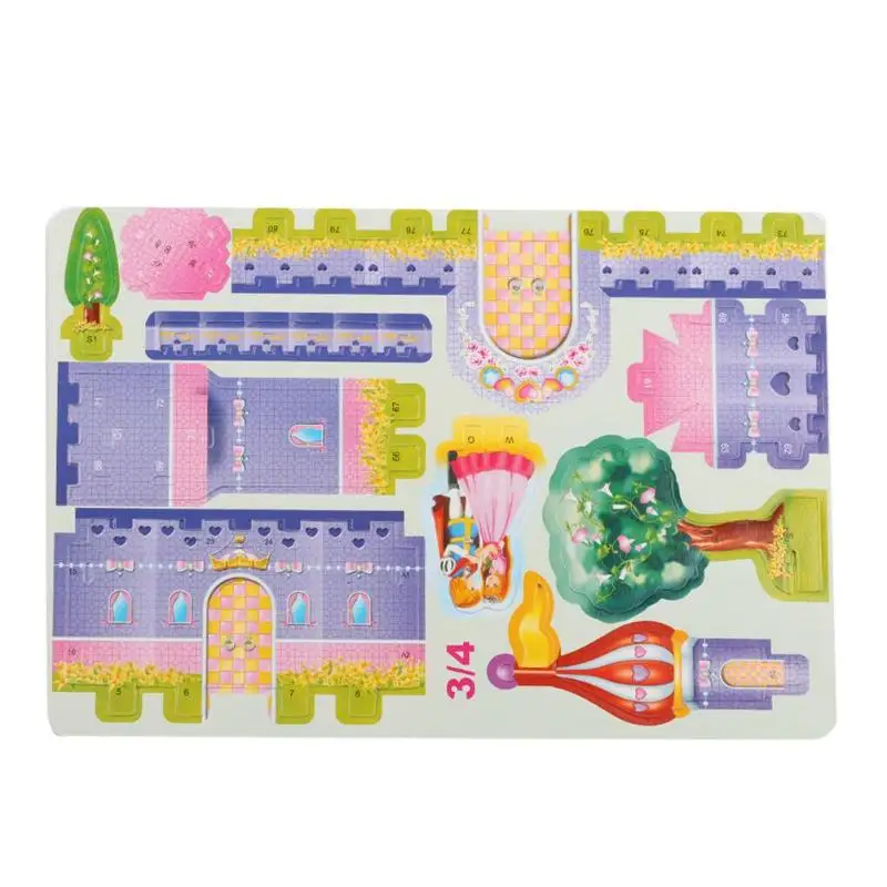 Handmade Toy Gift Funny Beauty Constructin 3D DIY Fairytale Castle Puzzle Baby Children Kids Educational Jigsaw Toy Kindergarten