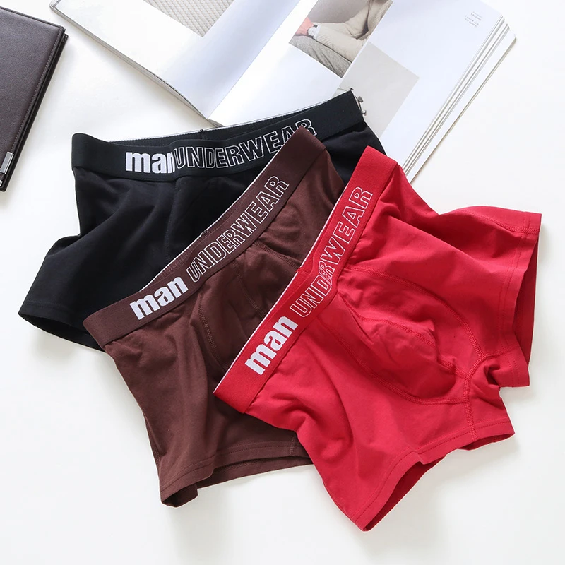 4pcs/Lot Sexy Cotton Underwear Cueca Boxer Men Shorts Solid Men'S Clothing Boxers Panties Guy Mens Plus Size XXL 3XL | Мужская