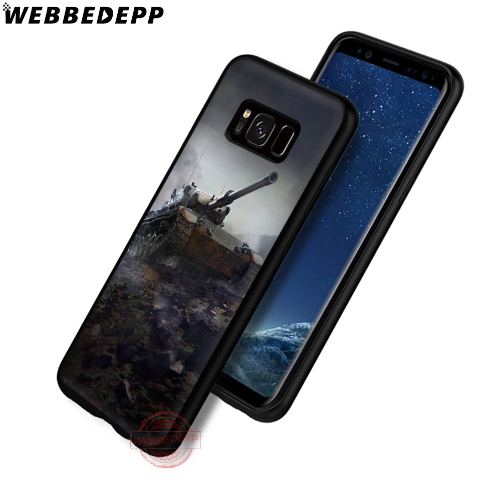WEBBEDEPP Мир танков мягкий чехол для телефона с изображением цветов Samsung S6 S7 край S8 S9