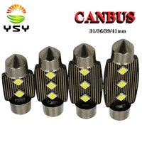 ysy 100x led festoon canbus 31mm 36mm 39mm 41mm c5w c10w error free 3030 3 led smd auto interior reading white bulbs dome lamps