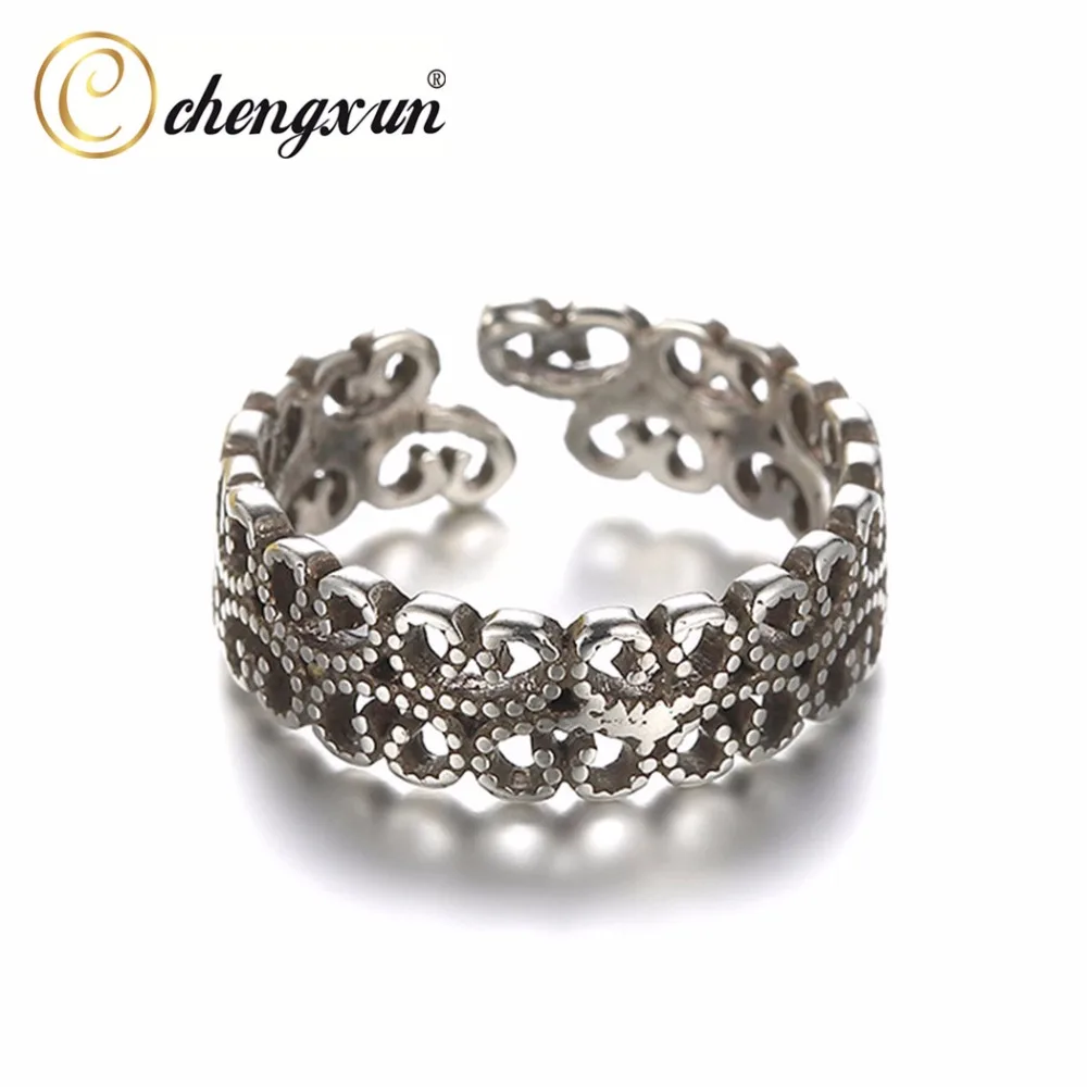 Кольцо CHENGXUN серебряного цвета в стиле панк рок мужские и женские Украшения