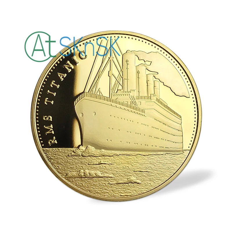 Titanic R.M.S Titan Routes памятная монета позолоченные монеты коллекции дисплей подарок