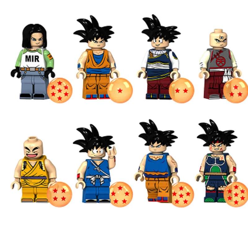 Legoing Dragon Ball Аниме фигурки Z Son Goku Vegeta Violett Krillin строительные блоки мультфильм
