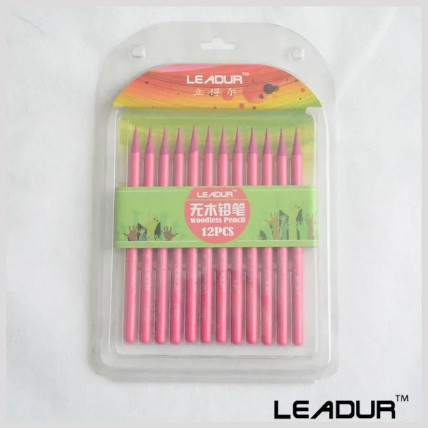 12 шт./компл. Карандашный Рисунок Цвет Розовый Безлесная Карандаш для Детей
