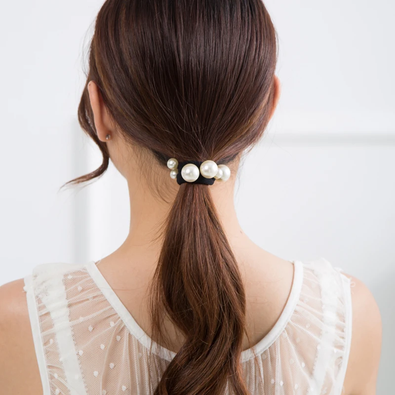 

3 pcs / bag Pearl Headband Women Adult Hair Accessories Elegant Rubber Bands Hair Elastics Accessories Girl Women WEIJUN