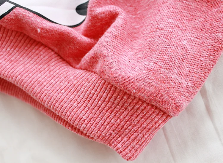 Мать и дочь наряды Прекрасный Микки Хлопка С Длинным рукавом Свитера Розовый