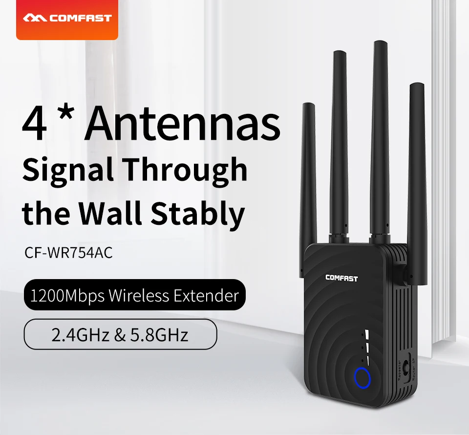Comfast 1200 Мбит/с беспроводной Wifi удлинитель ретранслятор/маршрутизатор