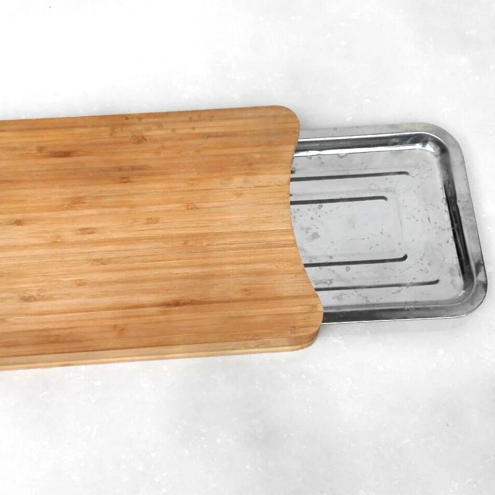 Wooden Picnics Chopping Block Kitchen Home Tool Sliding Tray Rectangle Practical Cutting Board Eco-friendly Accessories Non-Slip | Дом и сад