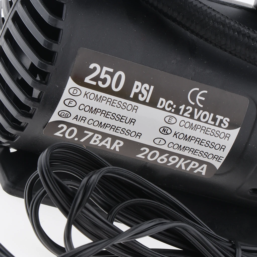 300 PSI 12V Портативный Автомобильный Электрический насос для надувного Насоса