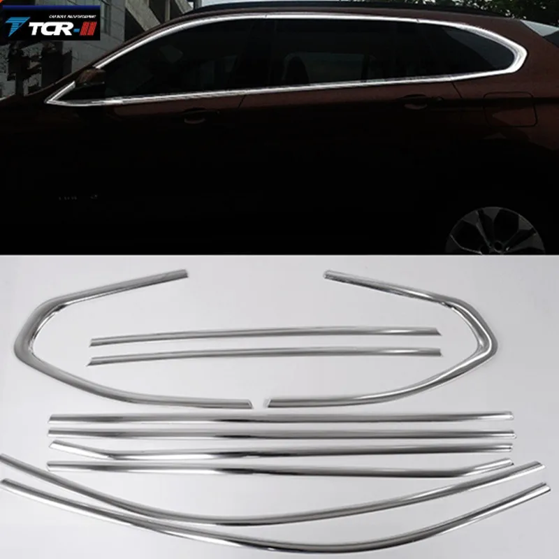 Полная отделка окна из нержавеющей стали декоративные полосы для BMW X1 2016 молдинг