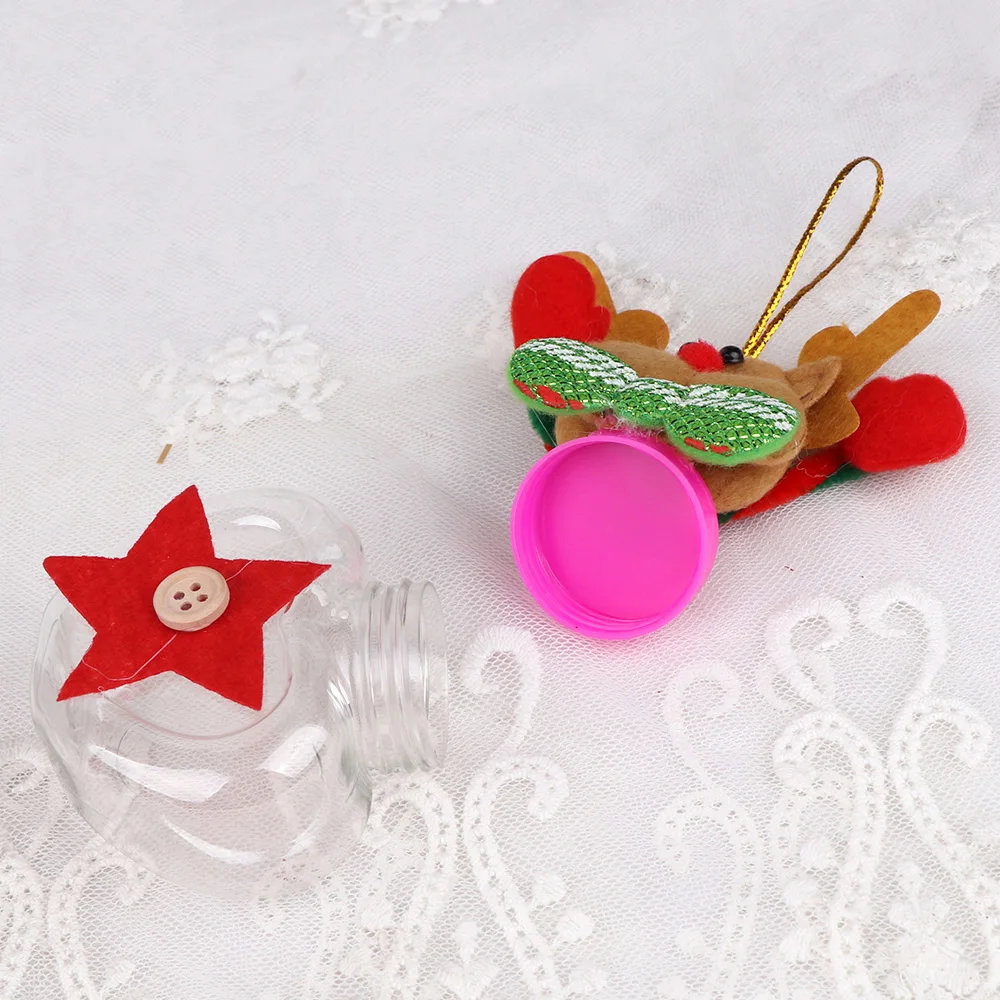 4Style Plush Santa Claus Snowman Christmas Gift Boxes Kids Candy Jar Bottle Decoration Party Favors New Year Decor | Дом и сад