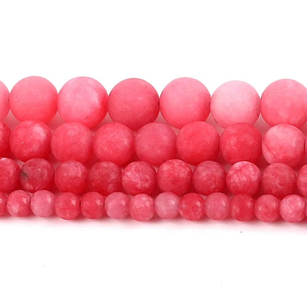 Горячая продажа 6/8/10/12 мм матовые красные полосы Rhodochrosite круглые каменные бусины