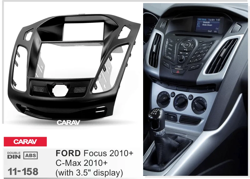 CARAV 11-158наивысшего качества радио фасции Для FORD Focus III, C-Max; Kuga; побег(с 3," дисплей) фасции тире CD Обрезать установка комплект