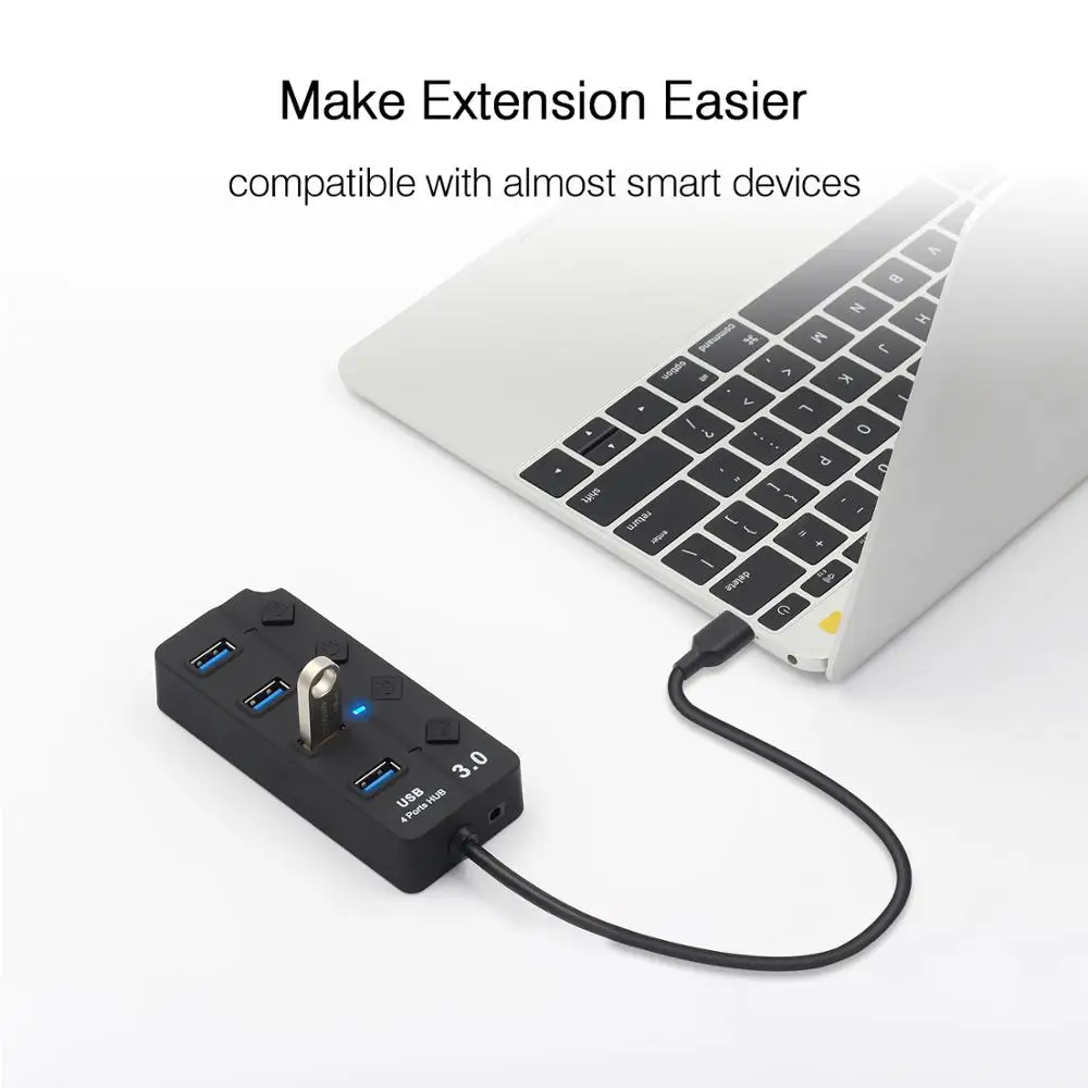 Высокоскоростной usb хаб 3 0 с 7 портами сплиттер USB индивидуальными
