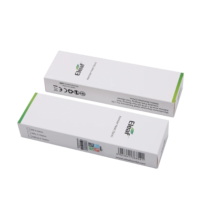 5 шт./лот Eleaf ER 0.3ohm SS316 катушка 40 100 Вт Чистый хлопок замена основной головки для Melo RT