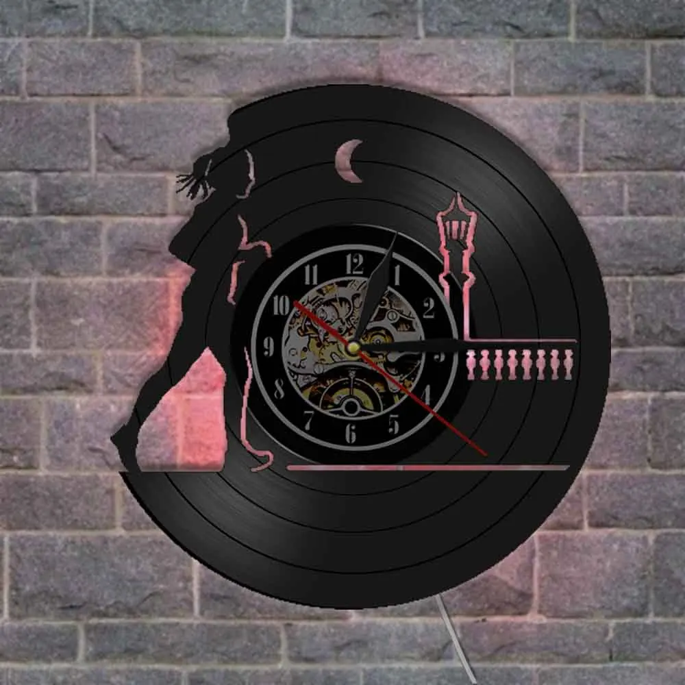 Часы для ночного бега, записи CD, виниловые, запись LP, 3D запись, настенные часы для дома, подвесные настенные часы, креативные и часы в античном стиле